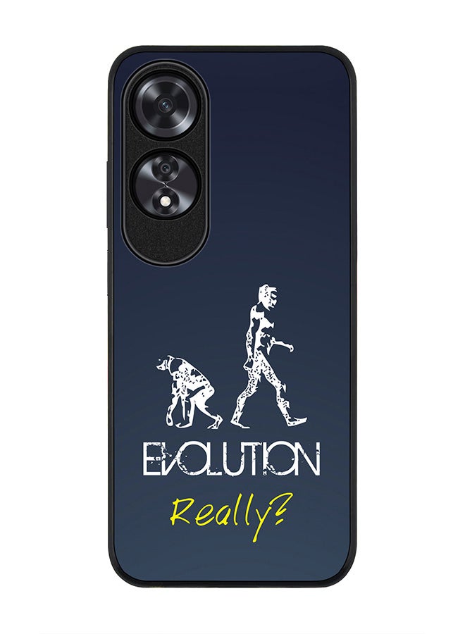Stylizedd Rugged Black edge case for Oppo A60, Slim fit Soft Case Flexible Rubber Edges Anti Drop TPU Gel Thin Cover -  Evolution, Really (Grey) - Image 1