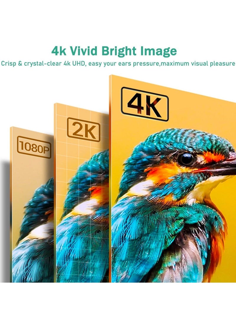 كابل DisplayPort إلى HDMI بطول 6 أقدام (1.8 متر) محول كابل 4K DP إلى HDMI، كابل DP 1.2 إلى HDMI 1.4 باتجاه واحد، متوافق مع الكمبيوتر والتلفاز والشاشات وجهاز العرض واللابتوبات من ديل وHP وغيرها - Image 4