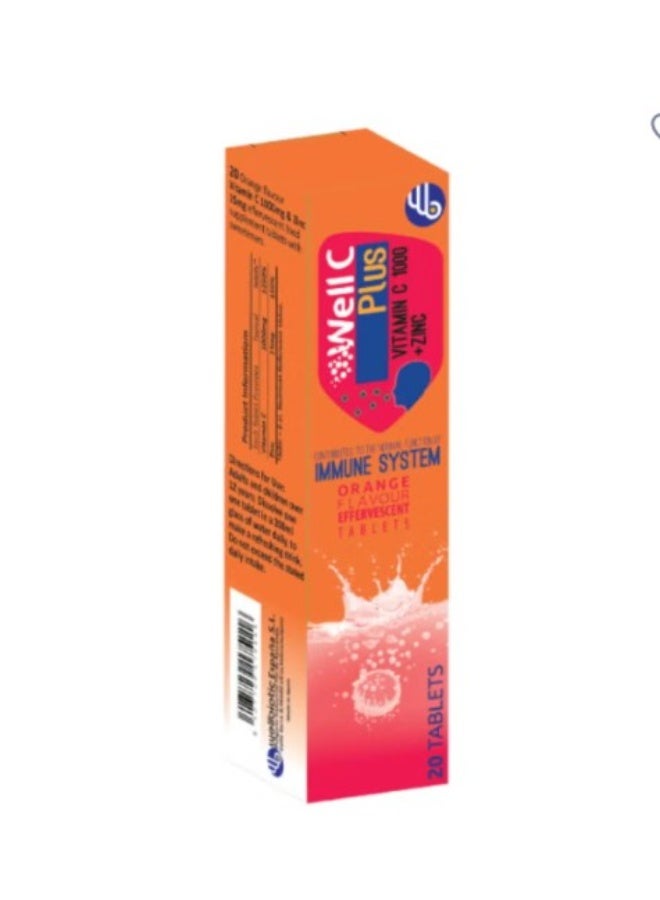 Wellbiotic Well C 1000Mg Orange Effervescent Tab 20S