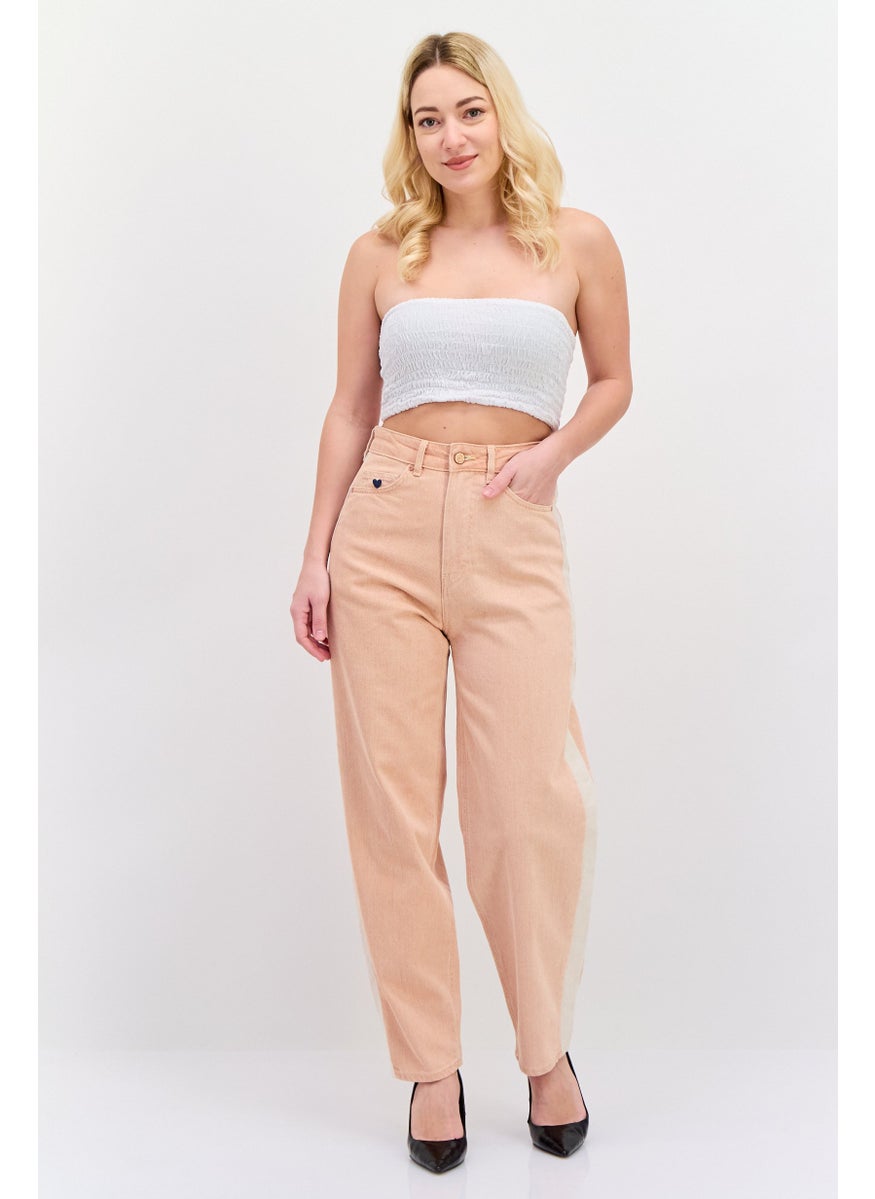Scotch & Soda Women Regular Fit Straight Leg Solid Pants, Pink  - Image 4