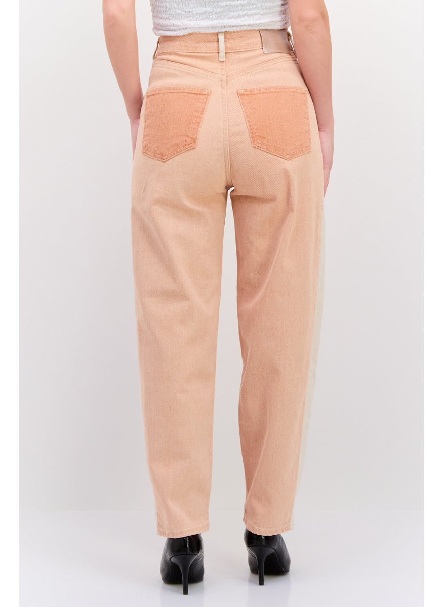 Scotch & Soda Women Regular Fit Straight Leg Solid Pants, Pink  - Image 3