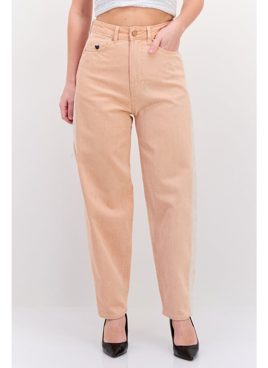 Scotch & Soda Women Regular Fit Straight Leg Solid Pants, Pink  - Image 1