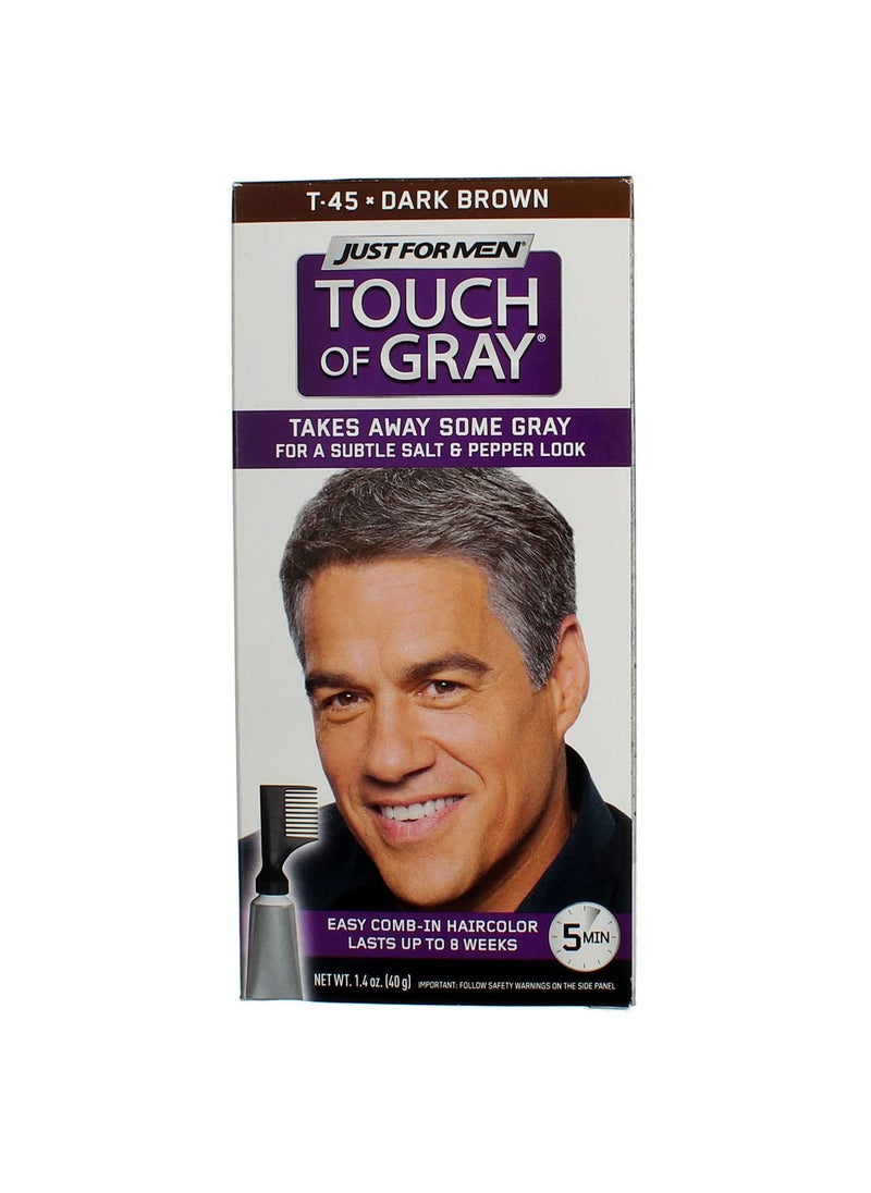 Just For Men JUST FOR MEN Touch of Gray Hair Treatment T45 Dark Brown 1 Each Pack of 4 
