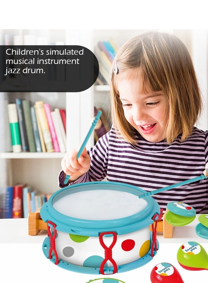 ميكسد مجموعة طبول لعبة موسيقية للأطفال الصغار ، ألعاب تعليمية في وقت مبكر - Image 1