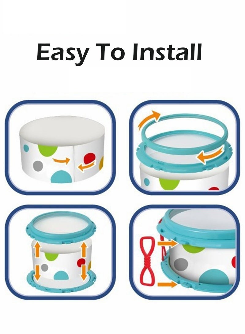 ميكسد مجموعة طبول لعبة موسيقية للأطفال الصغار ، ألعاب تعليمية في وقت مبكر - Image 3