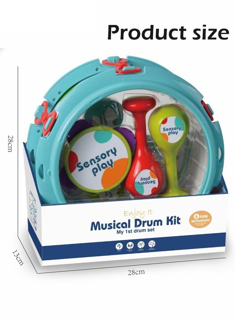ميكسد مجموعة طبول لعبة موسيقية للأطفال الصغار ، ألعاب تعليمية في وقت مبكر - Image 4