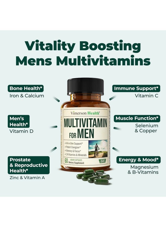 Vimerson Health Multivitamin for Men - Essential Mens Multivitamins & Multiminerals 60 Liquid Capsules with Vitamin B12, A, D, C, Zinc, Magnesium & More for Total Body Wellness - 29 Key Nutrients & Vitamins for Men - Image 5
