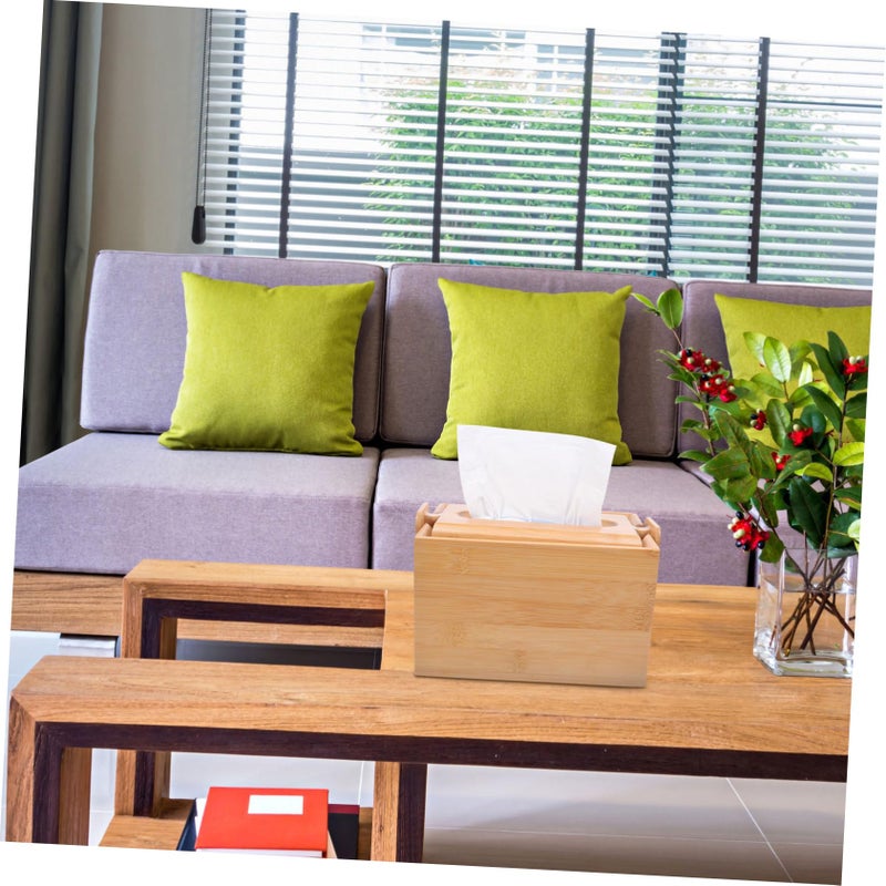 Retro Design Tissue Box Holder Compact Napkin Storage Container for Dressing Table Desktop - Image 4