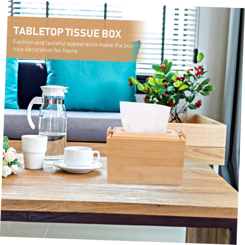 Retro Design Tissue Box Holder Compact Napkin Storage Container for Dressing Table Desktop - Image 3