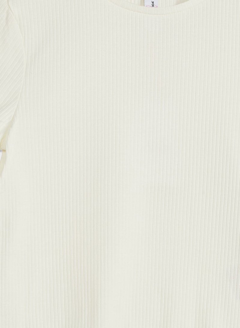 فيرو مودا جيرل بلوزة أساسية بياقة دائرية للأطفال - Image 3