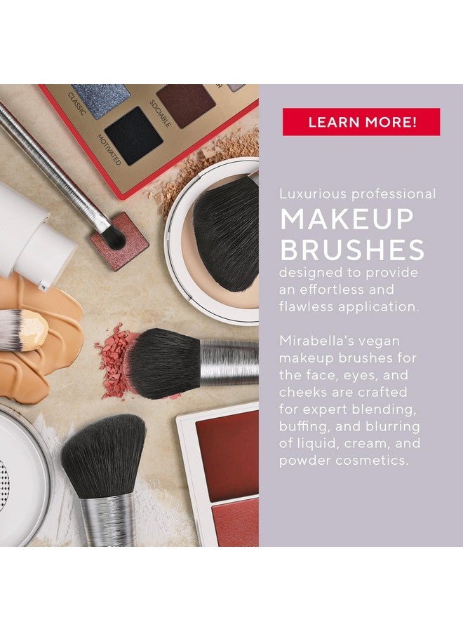 Mirabella Liner & Brow Duo Brush Premium Professional Makeup Brush Collection Crueltyfree Synthetic Bristle Brush Handsculpted Brushed Aluminum Handle Luxury Blending Brush For Makeup - Image 4