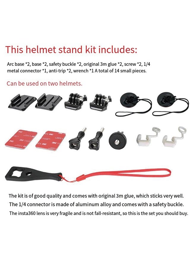 Generic Insta360 X4/X3 Helmet Mount Kit for 360° Action Cameras  - Image 5