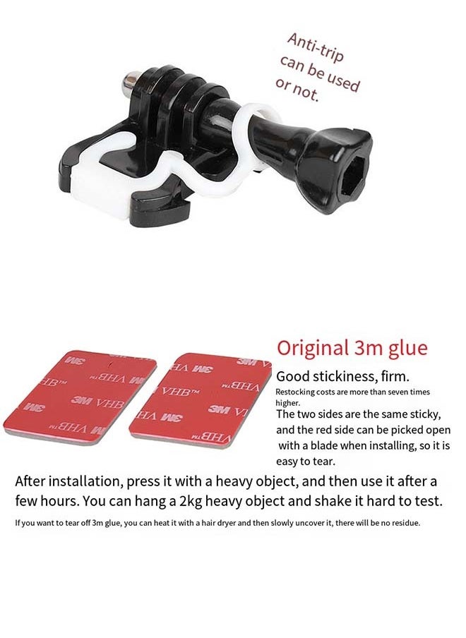 Generic - Insta360 X4/X3 Helmet Mount Kit for 360° Action Cameras - Image 1