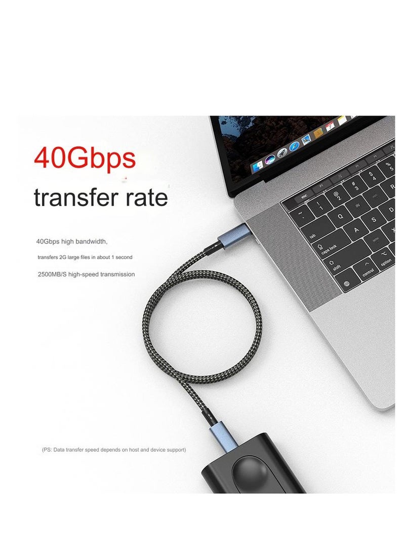 USB 4 Cable 1 Meter, Compatible Thunderbolt 4,USB C to USB C Charging Cable,8K@60Hz Display/40Gbps Data Transfer/240W PD Charging,for IPhone,MacBooks,Samsung,Xiaomi,Huawei Mobile phone