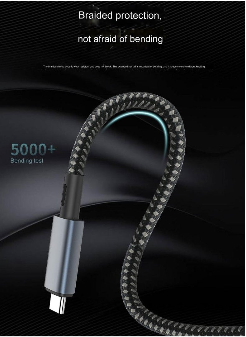 USB 4 Cable 1 Meter, Compatible Thunderbolt 4,USB C to USB C Charging Cable,8K@60Hz Display/40Gbps Data Transfer/240W PD Charging,for IPhone,MacBooks,Samsung,Xiaomi,Huawei Mobile phone