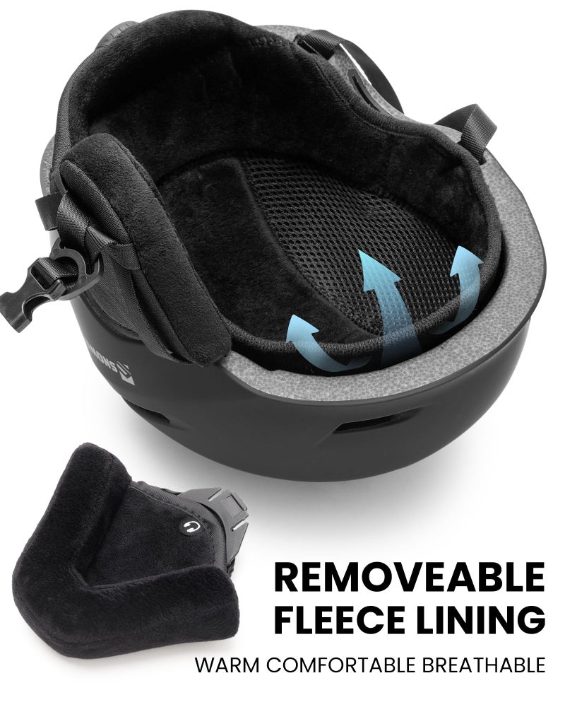 SNOWER Ski Helmet with Goggles, 2-in-1 Snowboard Helmet and Visor Goggles Combo - Adjustable Fit & Ventilation System - Snow Helmets for Men&Women - Image 4