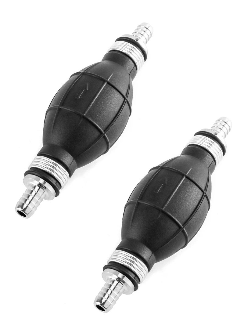 2 Packs 6+10mm Black Primer Bulb Rubber Fuel Pump Transfer Vacuum Fuel Manual Primer Gasoline Diesel Pump Suitable For Ship Accessories - Image 1