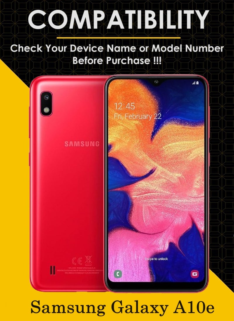 2 Pieces Tempered Glass Screen Protector 5D Designed For Samsung Galaxy A10e Full Glue Edge to Edge Full Screen Coverage And Bubble Free