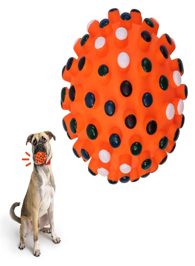 SPOT Vinyl Gumdrop Ball Dog Toy with Squeaker - Colorful and Interactive Dog Chew Toy, Floats in Water, Made from Durable, Non-Toxic Natural Rubber, Great for Dogs and Puppies, 5in, Assorted Colors - Image 2