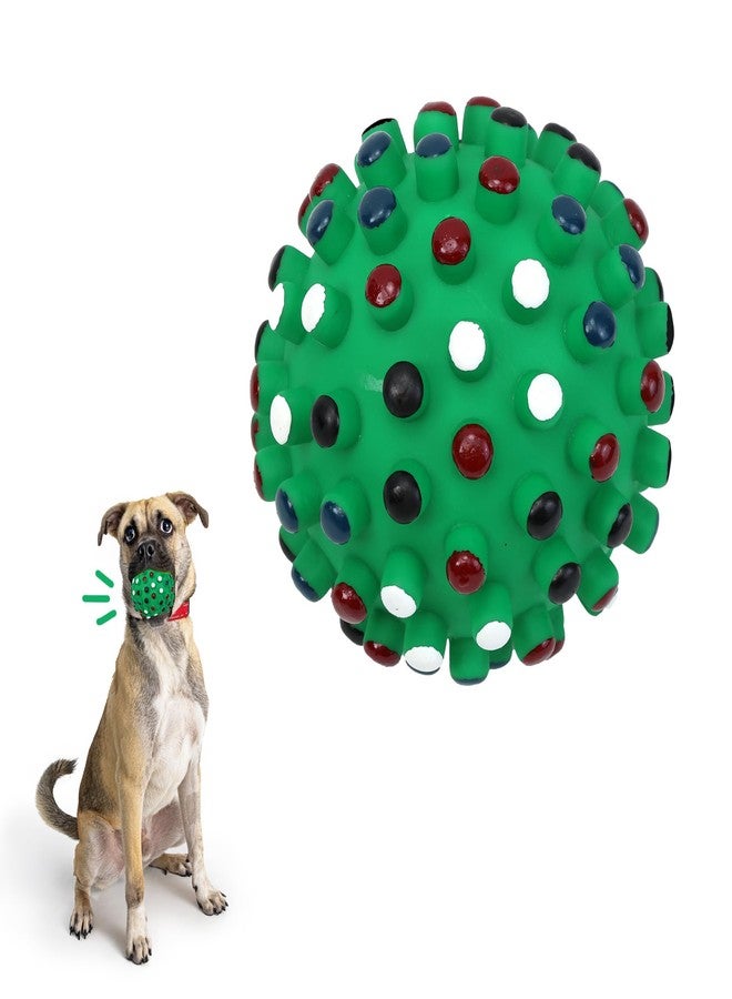SPOT Vinyl Gumdrop Ball Dog Toy with Squeaker - Colorful and Interactive Dog Chew Toy, Floats in Water, Made from Durable, Non-Toxic Natural Rubber, Great for Dogs and Puppies, 5in, Assorted Colors - Image 1