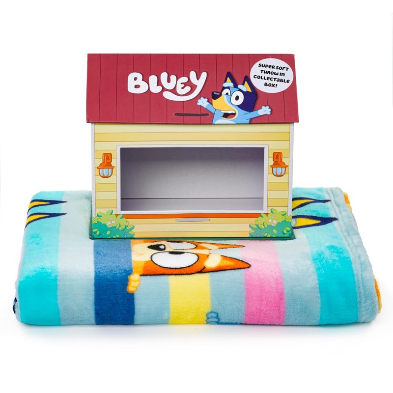 Jay Franco Jay Franco Bluey Throw Blanket with Gift Box - Throw Measures 46 x 60 Inches - Super Soft Special Edition Fleece Bedding  - Image 3