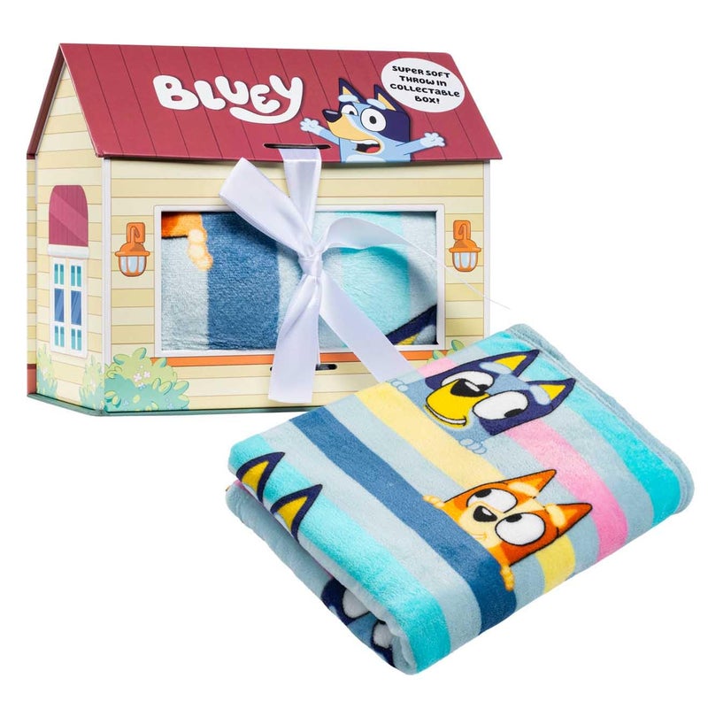 Jay Franco Jay Franco Bluey Throw Blanket with Gift Box - Throw Measures 46 x 60 Inches - Super Soft Special Edition Fleece Bedding  - Image 1