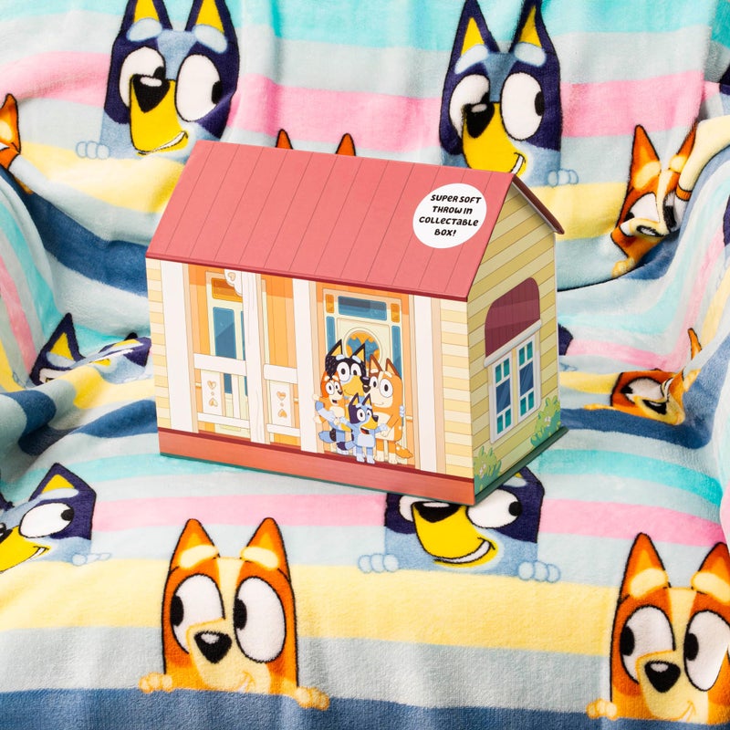 Jay Franco Jay Franco Bluey Throw Blanket with Gift Box - Throw Measures 46 x 60 Inches - Super Soft Special Edition Fleece Bedding  - Image 2