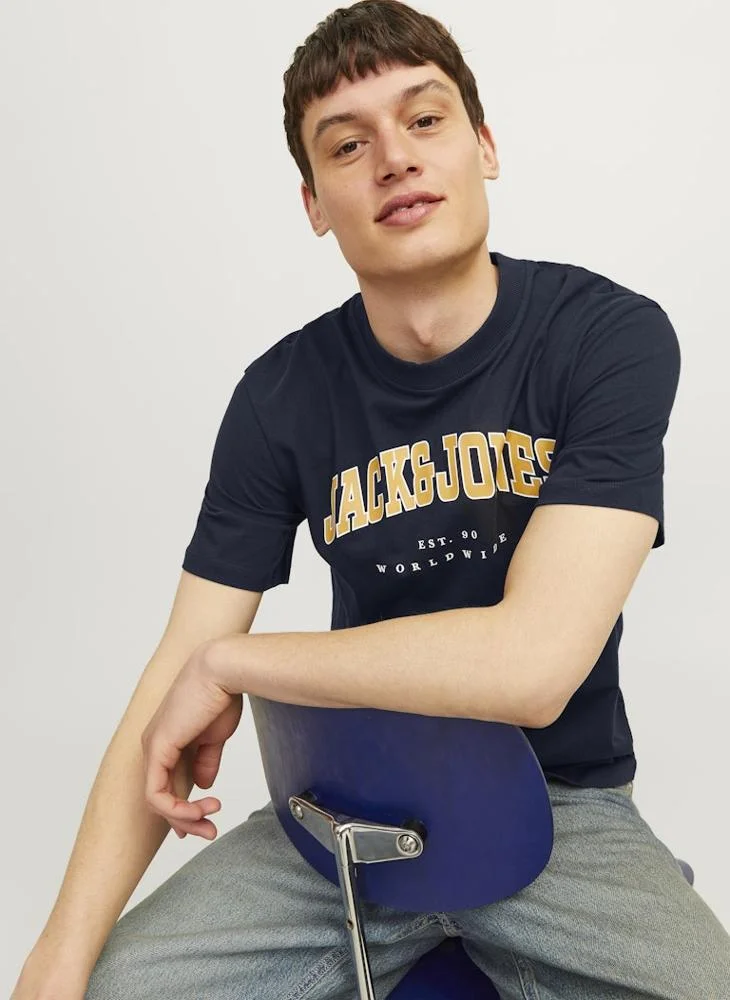 جاك اند جونز Logo Crew Neck T-Shirt