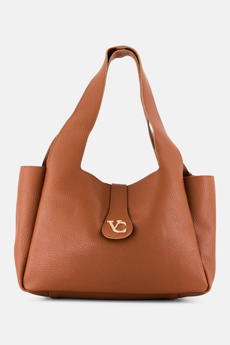 VINCE CAMUTO Women Brand Logo Tote Bag, Brown  - Image 1