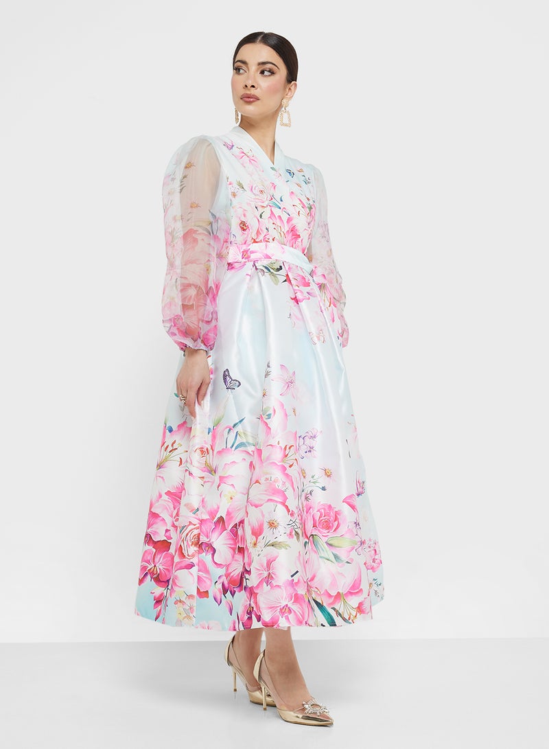 Khizana Floral Organza Dress  - Image 4