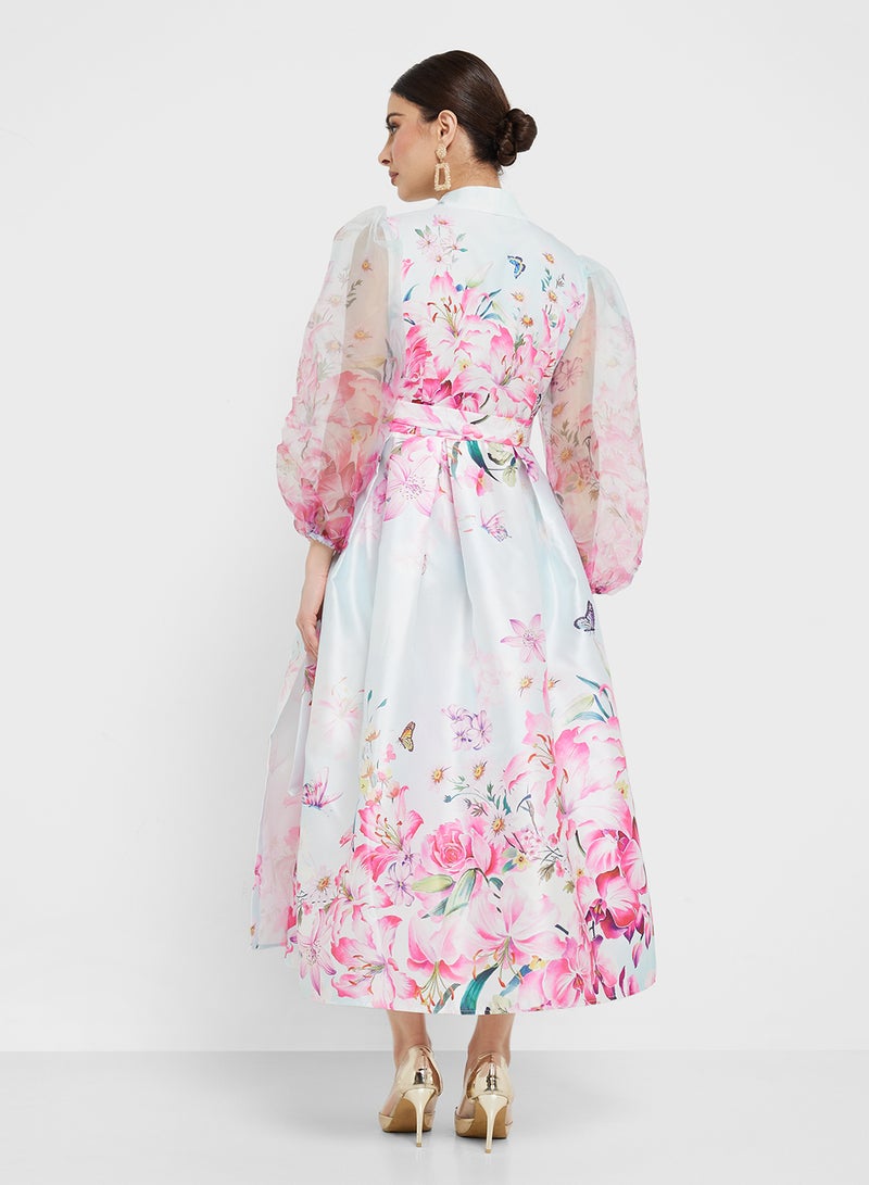 Khizana Floral Organza Dress  - Image 2