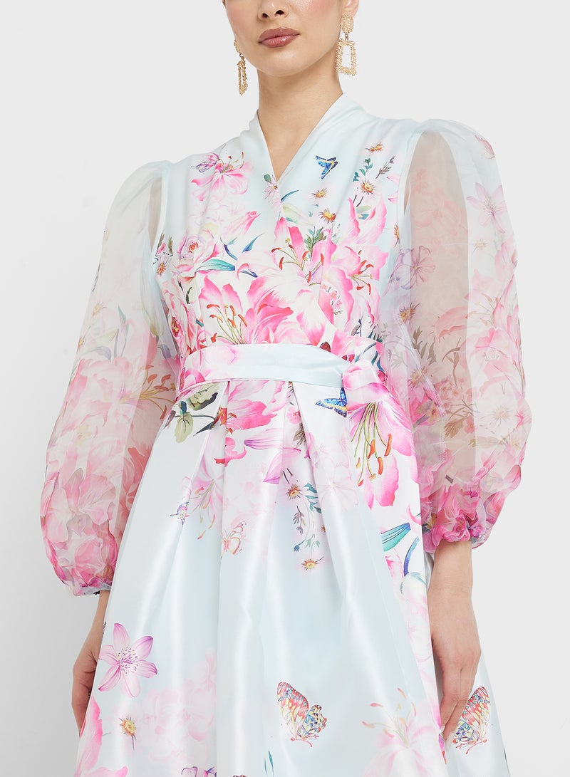 Khizana Floral Organza Dress  - Image 3