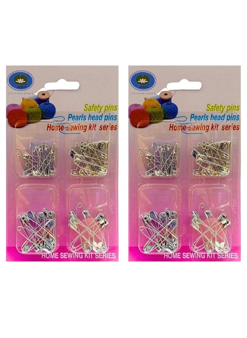 Generic Safety Pins  4 Size Strong and Heavy Duty Nickel Plated Safety Perfect for Clothes Crafts Sewing Pinning and More  - Image 1