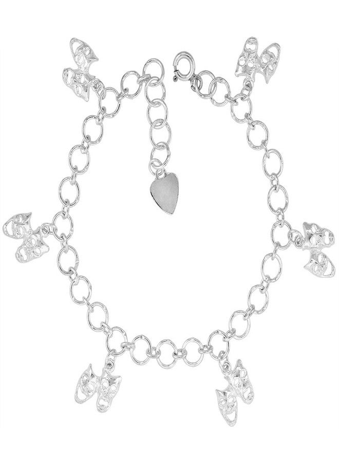 سابرينا سيلفر سوار فضي عيار 925 بتصميم أقنعة درامية متدلية، مناسب للنساء، طول القطرات 16 مم، يناسب معصمًا بمقاس 7-8 بوصة. - Image 1