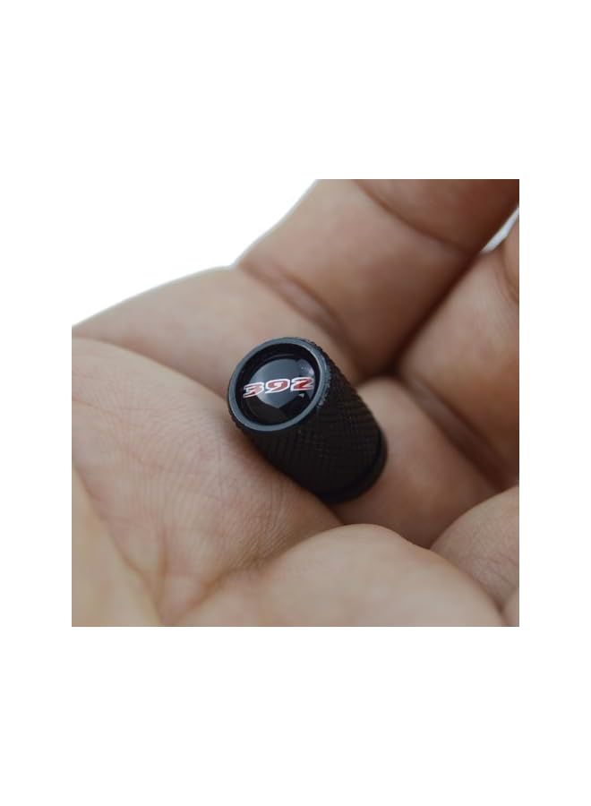 S-TOP (Set of 4) 392 Metal Auto Tire Valve Stem Cap Cover with Resin 392 Emblem Trim for Jeep Wrangler Gladiator Grand Cherokee Rubicon Wagoneer 6.4L V8 HEMI - Image 3