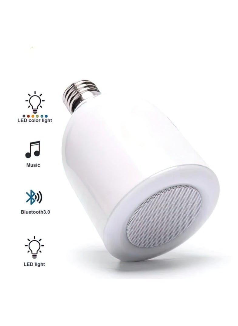 أتشز ضوء LED على شكل قمر بجهاز تحكم عن بعد وتقنية البلوتوث ومكبر صوت أبيض  - Image 2