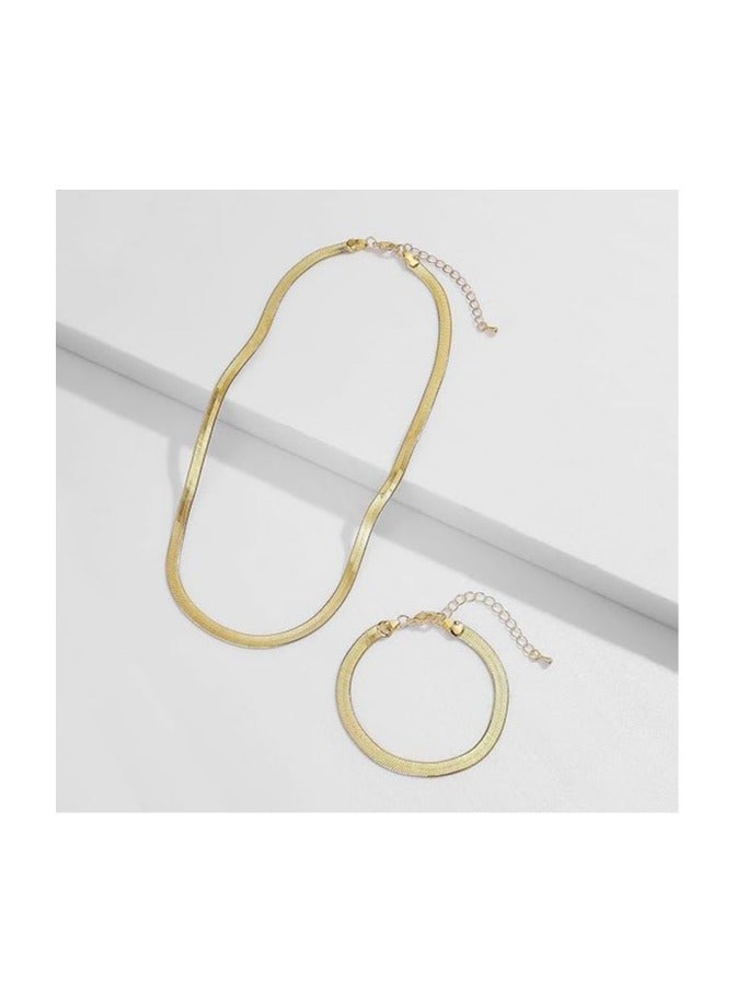 Fayrouz Jewellery Gold Snake Chain & Bracelet - Image 4