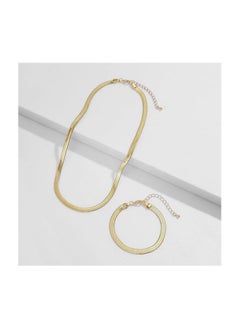 Fayrouz Jewellery Chain and chain set from Fayrouz Jewelry Zigzag Necklace for Women in 14K Gold Flat Double Zigzag in the Shape of a Back Chain Thin Chunky Chain  - Image 5