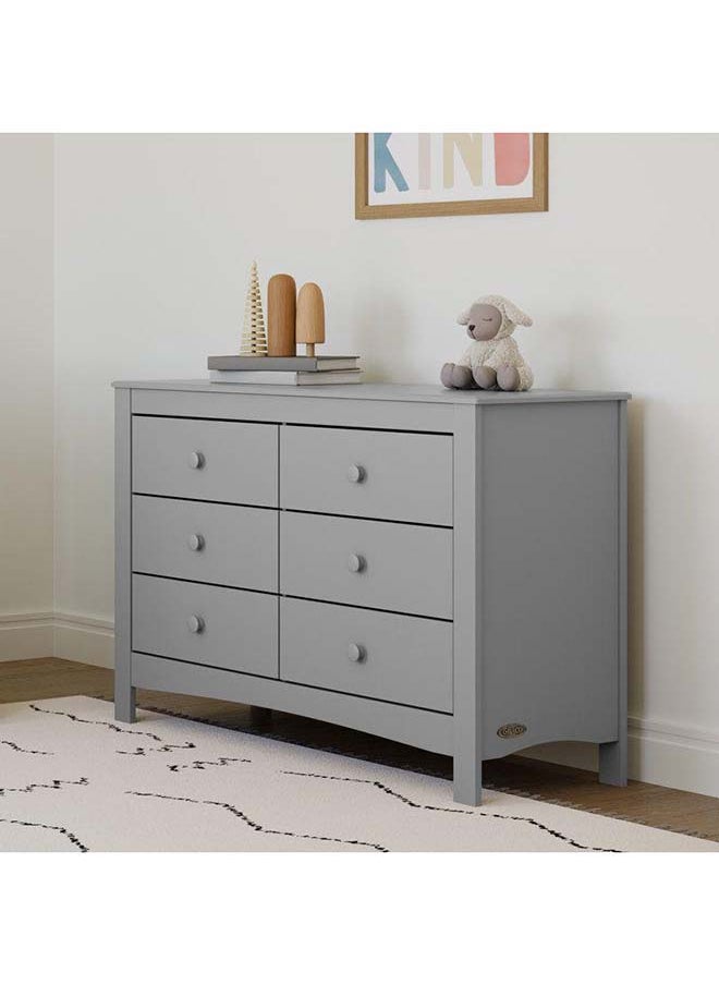Al Home Kids Dresser: 118x44x80 Wood, Grey by Alhome 