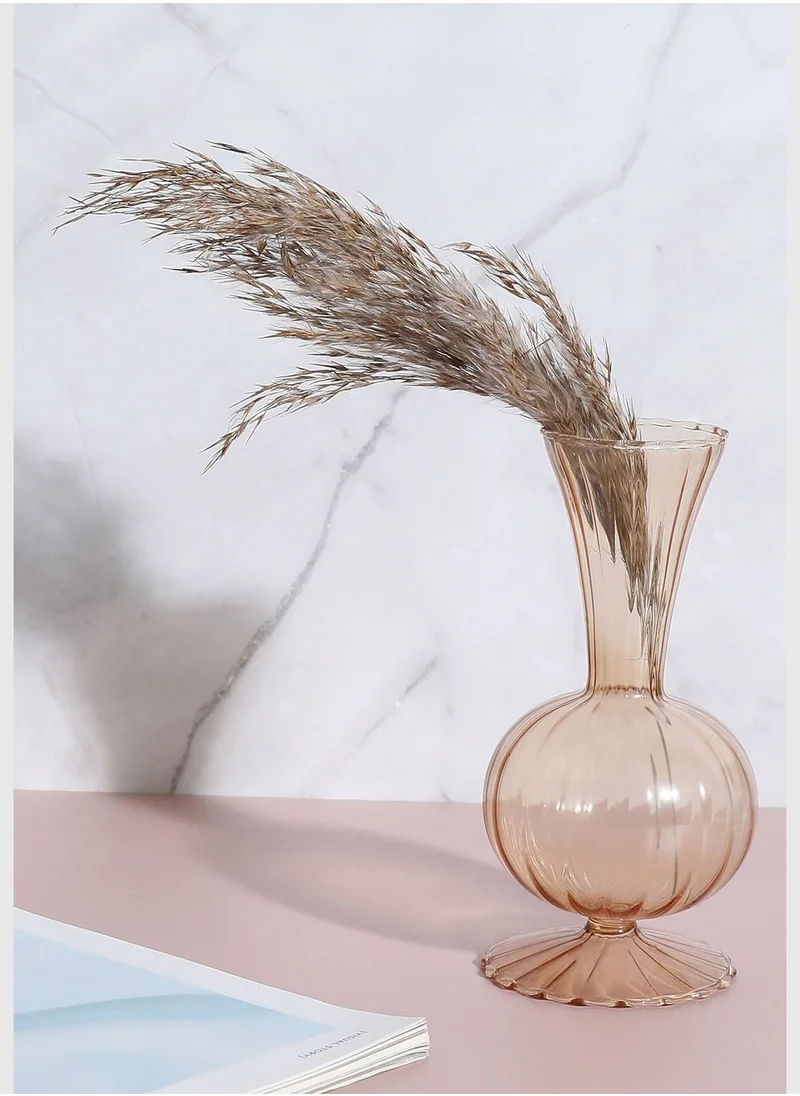 Bonhomie Minimalistic Modern Glass Flower Vase For Home Decor