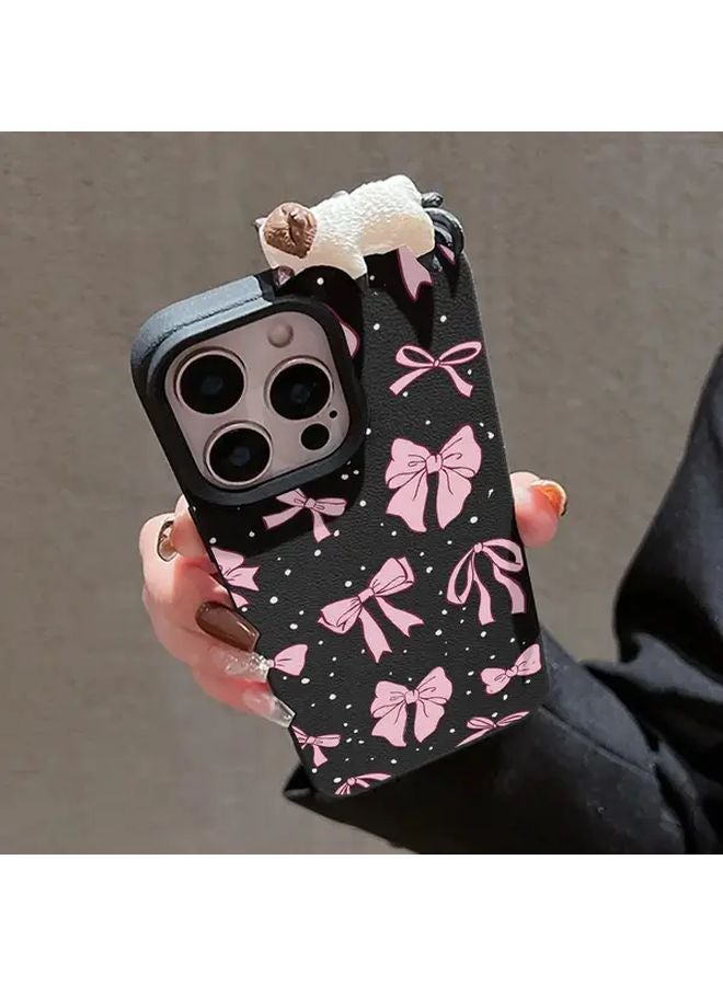 DIY Pink Bow 3D Lying Cat Glue On Phone Case for iPhone 13 Pro Max Mixed Color 2 - Image 2