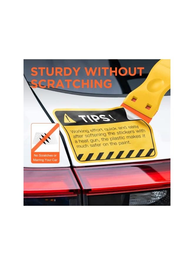 PROMASS 2-Pack Plastic Razor Blades Scraper, Sticker Remover for Glass and Car, Sticker & Adhesive Remover Tool  - Image 3