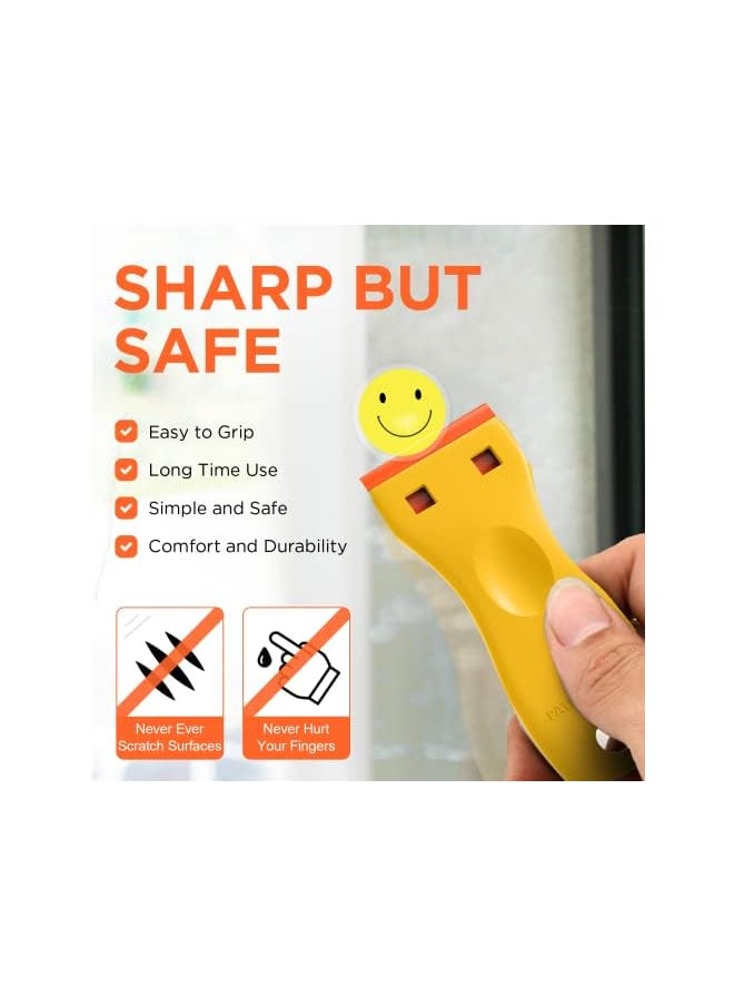 PROMASS 2-Pack Plastic Razor Blades Scraper, Sticker Remover for Glass and Car, Sticker & Adhesive Remover Tool  - Image 2