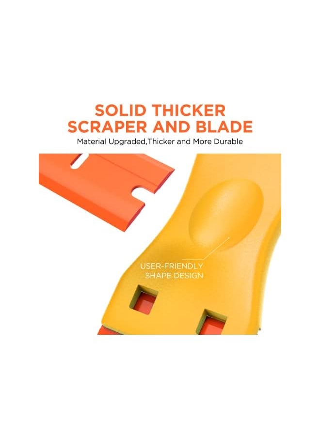 PROMASS 2-Pack Plastic Razor Blades Scraper, Sticker Remover for Glass and Car, Sticker & Adhesive Remover Tool  - Image 5