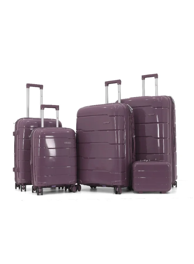 Melife MELIFE 5 Piece Luggage Set, Hardside Spinner Suitcase Set, 32 Inch, 28 Inch, 24 Inch, 20 Inch & Beauty Case, Lightweight Travel Luggage Set,