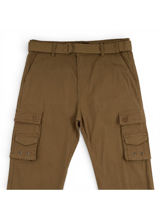MARWAN Boys Twill Cargo Pants with Adjustable Waist Belt - Image 3