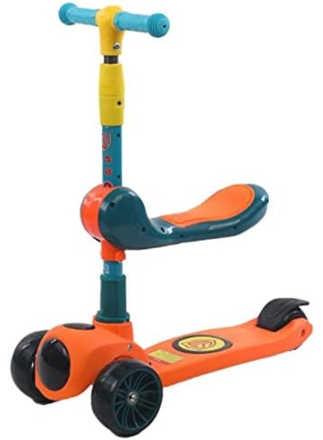 Flashing Wheel PVC Wheel Kid Scooter Children Kids Kick Scooter with Seat  - Image 1