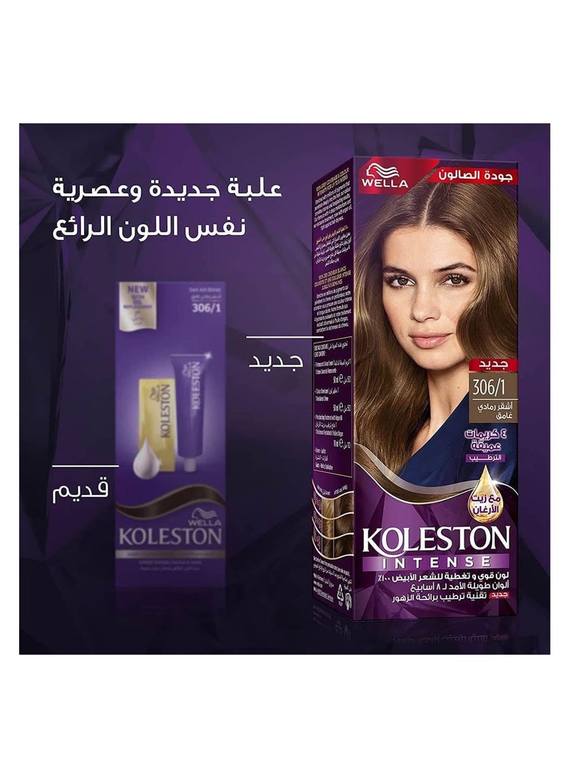 Wella Koleston Wella Koleston Intense Hair Dye - Dark Ash Blonde 306/1 - Image 4