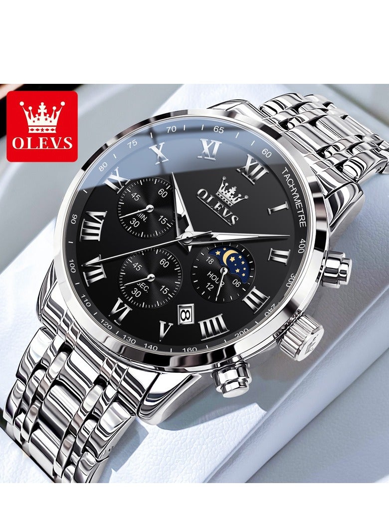 Watches For Men Quartz Stainless Steel Water Resistant Watch 5529