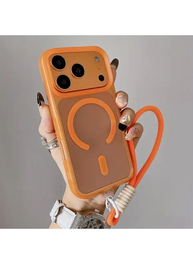 غطاء هاتف أزرق مغناطيسي مضاد للصدمات متوافق مع آيفون 17 - غطاء ذو ملمس ناعم غير لامع - Image 2